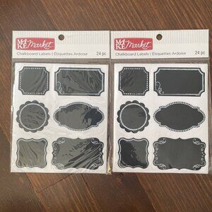 2 Packs Chalkboard Labels Scrapbooking Crafts Stickers New 48 Pieces Total